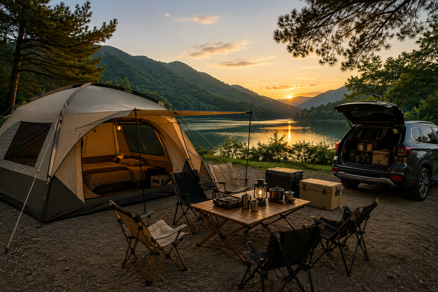 Best camping tents for car camping beside a mountain lake