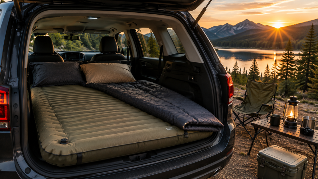 Best car camping sleeping pads inside an SUV for a comfortable outdoor camping experience