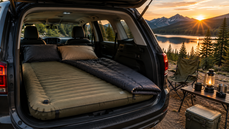 Best car camping sleeping pads inside an SUV for a comfortable outdoor camping experience