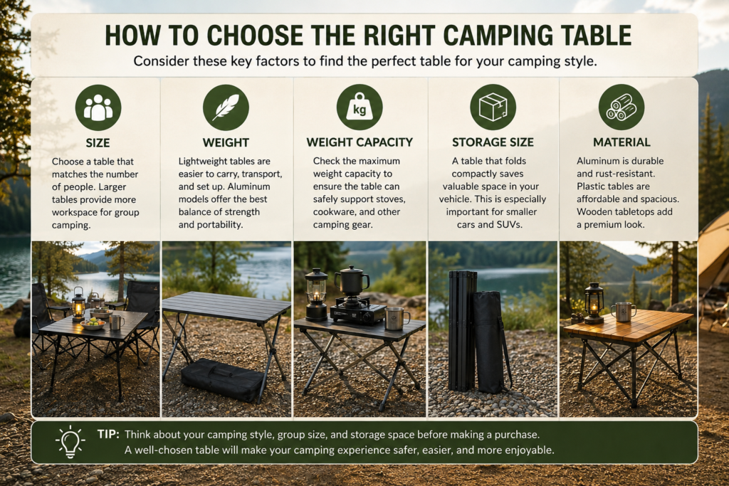 How to choose the best camping table for car camping